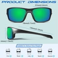 thumbnail image 6 of LINVO Men’s Sports Polarized Sunglasses, Wrap-Around Sun Glasses for Cycling, Fishing, Hiking & Driving, UV400 Protection, 6 of 7