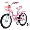 thumbnail image 1 of RoyalBaby Vélo pour Fille Princesse 14 Pouces avec Roues Stabilisatrices, Cygne/rose Classique, 1 of 12