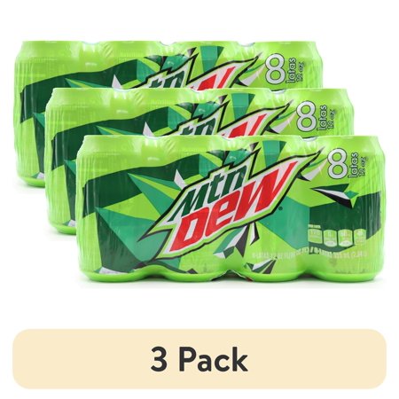 (3 pack) Mountain Dew Citrus Soda Pop, 12 fl oz, 8 Pack Cans, Allergens Not Contained