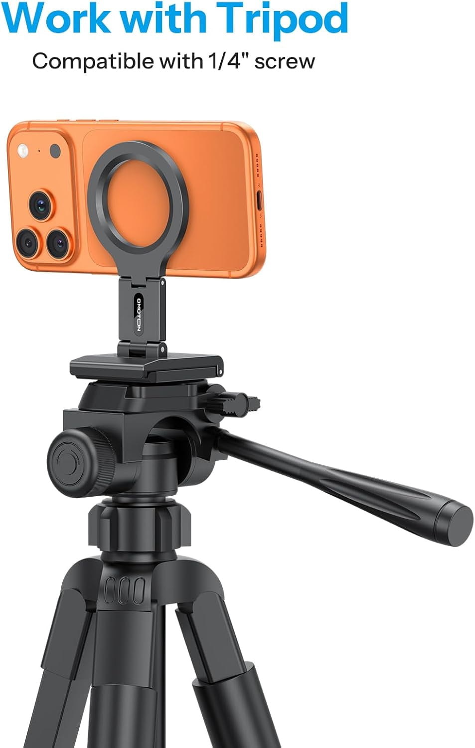 NEOYFC for  VC07 360°Rotating Continuity Camera Mount for iMac Desktop Monitor Mount with 1/4" Screw, Adjustable Magnetic Phone Stand for MagSafe foriPhone 17/16 Pro Max Air, Mac, Gym, TV, 4K, Laptop