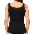 thumbnail image 4 of BUIGTTKLOP Lace Camisole Tank Tops for Women Scoop Neck Wide Strap Soft Ribbed Knit Lace Trim Cami, 4 of 6