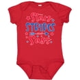 thumbnail image 3 of Inktastic 4th of July Stars Stripes and Sass Blue and Red Stars Girls Baby Bodysuit, 3 of 5