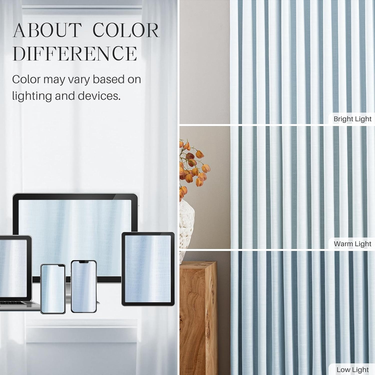 Galenzoov 40*95 inch Pinch Pleated Linen Curtains - 100% Black Out, Thermal Insulated Living Room Bedroom Curtain Double Layer Room Darkening Drapes with Hooks, 2 Panels, Blue