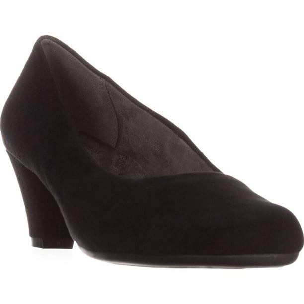 Aerosoles - Womens Aerosoles Shore Thing Classic Kitten Heel Pumps, Black Suede - Walmart.com