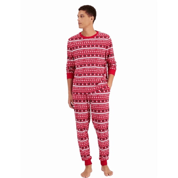 Holiday Lane Merry Fair Cotton Jersey Pajama Set – Size Small