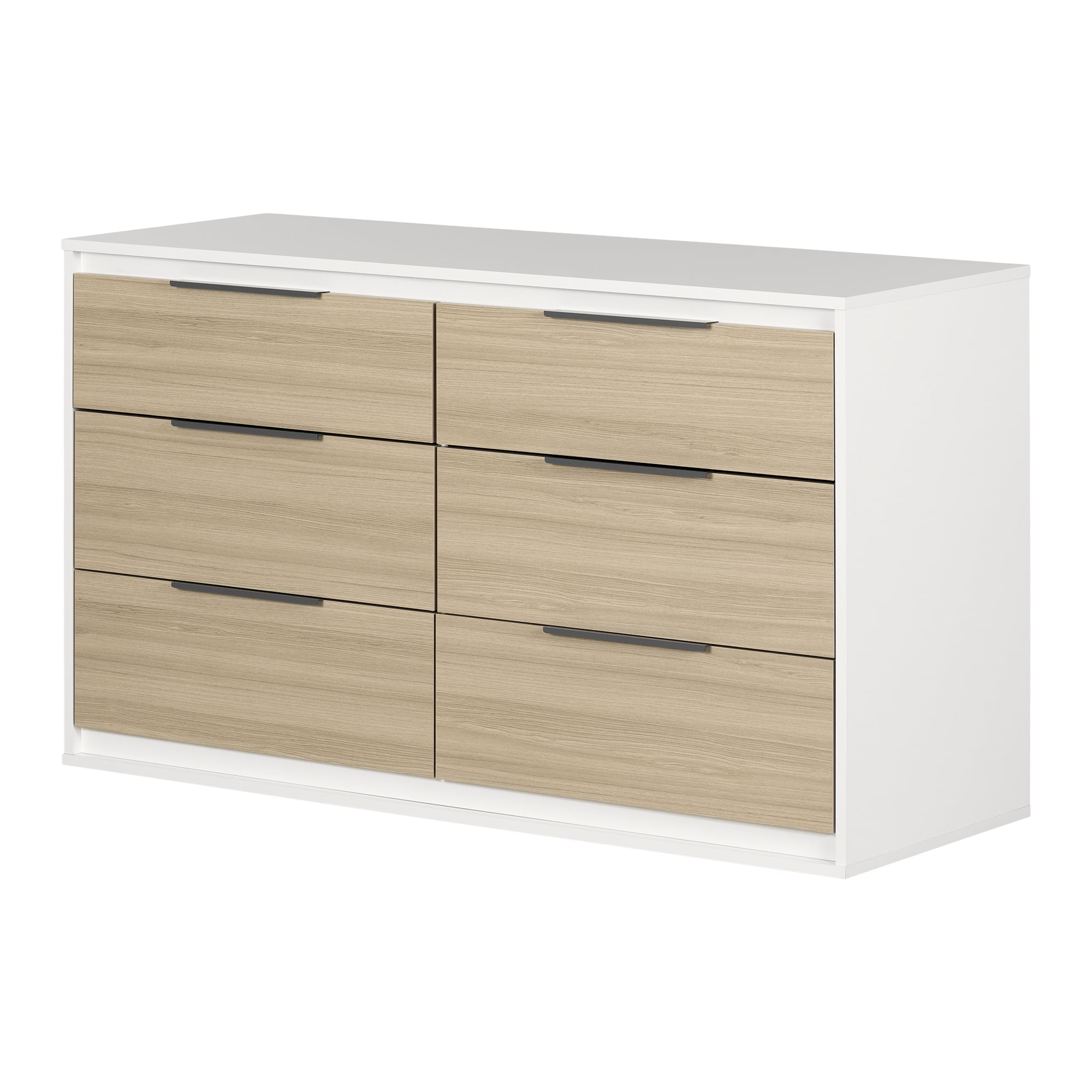 South Shore Hourra 6-Drawer Dresser for Child, in Soft Elm and White