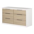 thumbnail image 2 of Commode 6 tiroirs pour Enfants, fini Orme naturel et Blanc, collection Hourra de Meubles South Shore, 2 of 13