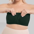 thumbnail image 3 of Lixiuxyad Strapless Bras for Women Plus Size Front Closure Push Up Wireless Bra Racerback Bandeau T Shirt Underwire Bust Support,Green, 3 of 7