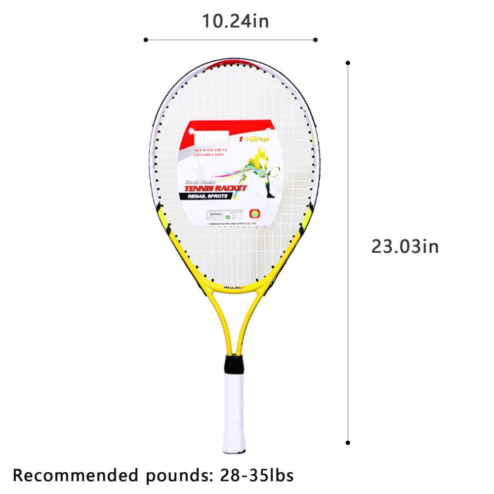 Left wind Lightweight 2-10 Years Tennis Racquets, Aluminum Alloy Red, 23"