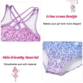 thumbnail image 3 of Aideaone Gymnastics Leotards for Girls Shiny outfits with Shorts Hair Scrunchie 5-10Y, 3 of 5