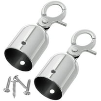 OUNONA 2Pcs Stainless Steel Rope End Stopper Cord Lock Hook for Secure Outdoor Rope Railings