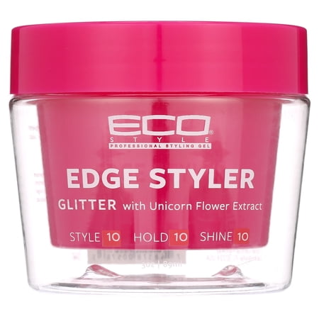 Eco Styler Edge Style Glitter Gel with Unicorn Flower Extract 8 oz., Unisex, Moisturizing