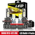 thumbnail image 1 of Fit for Chevy Spark 2013-2015 9008 H8/H9 LED Headlight High/Low Beam+Fog Light Bulbs Kit, 1 of 9