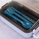 thumbnail image 4 of Lonchera de 2 Lonchera Apta para Microondas Lonchera Caja de Almacenamiento de Alimentos Caja Bento para Estudiantes Niños Trabajadores de Oficina Rosa, 4 of 5