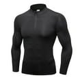 thumbnail image 1 of Yuyuzo Sweatshirts for Men 1/4 Zip Long Sleeve Slim Fitted Pullover Solid Color Quick Drying Winter Tops, 1 of 6