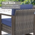 thumbnail image 6 of POCASSY Patio Chair Set of 2, Outdoor Porch Chairs with All Weather Wicker and Thick Cushions for Porch, Garden and Balcony, Blue, 6 of 6