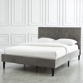 thumbnail image 3 of Velvet 60" Queen Platform Bed in Grey, 3 of 8