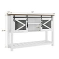 thumbnail image 2 of Modern Accent Console Table, Farmhouse Entryway Table with Sliding Barn Doors, Sofa Table with Storage and Open Shelf, Console Tables for Entryway, Hallway, Living Room, 2 of 4
