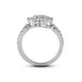 thumbnail image 3 of Women's Floral Cluster Diamond Engagement Ring, Seven Stone Diamond Ring, Double Shank Solitaire With Accents Diamond Ring, 925 Sterling Silver, 2.4 Ct Simulated Diamond, 3 of 3