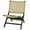 Black Handmade Woven Checkered Rectangle 24" x 31" x 34", variant on DecMode Contemporary Wood Folding Chair with Polished Black Finish and a Light Brown Woven Seat, 24"W x 34"H