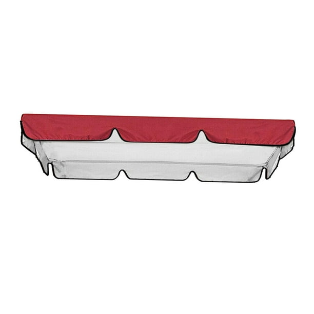 Cubierta superior para columpio de 3 plazas, toldo superior para columpio, repuestos para columpio de jardín Rojo 164x114x15cm