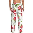 thumbnail image 3 of Uemuo Strawberry1 Pattern Men's Wide Leg Palazzo Lounge Pants with Pockets Light Weight Loose Comfy Casual Pajama Pants-Small, 3 of 9