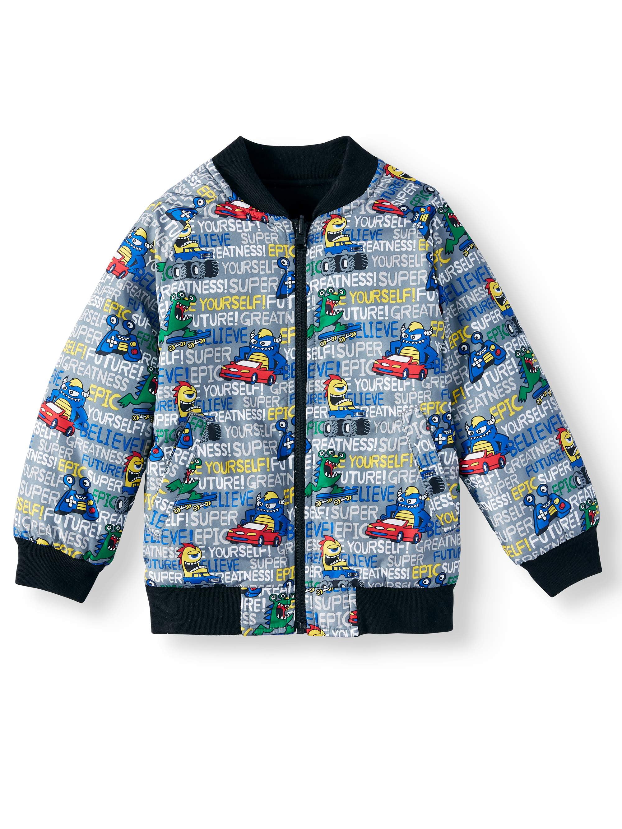 NWT 365 Kids Garanimals boys dinosaur spring fall reversible Windbreaker Jacket