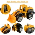 thumbnail image 6 of Ludolm 6 Pcs Mini Die Cast Car Set 1/64 Scale Alloy Construction Trucks - Dump Truck, Excavator, Forklift, Road Roller, Bulldozer, Mixer Truck - Toy Cars for Kids, Boys, Girls - Birthday Xmas Gift, 6 of 7