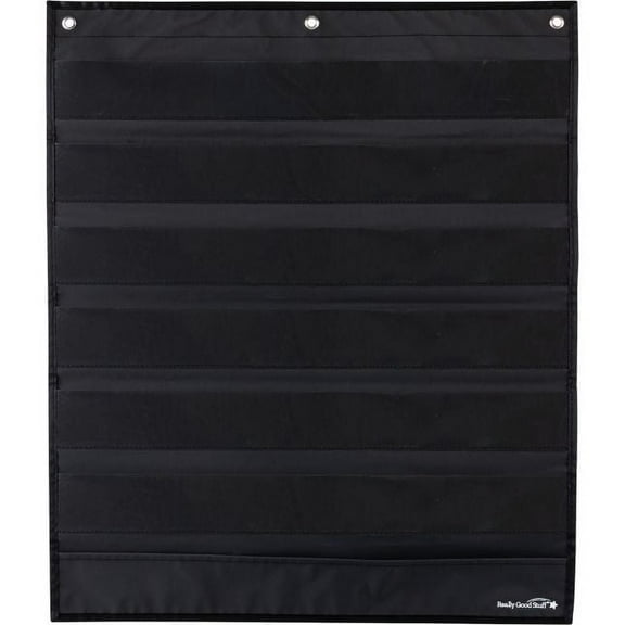 Medium Rectangle Pocket Chart Black - Black [165851BK]