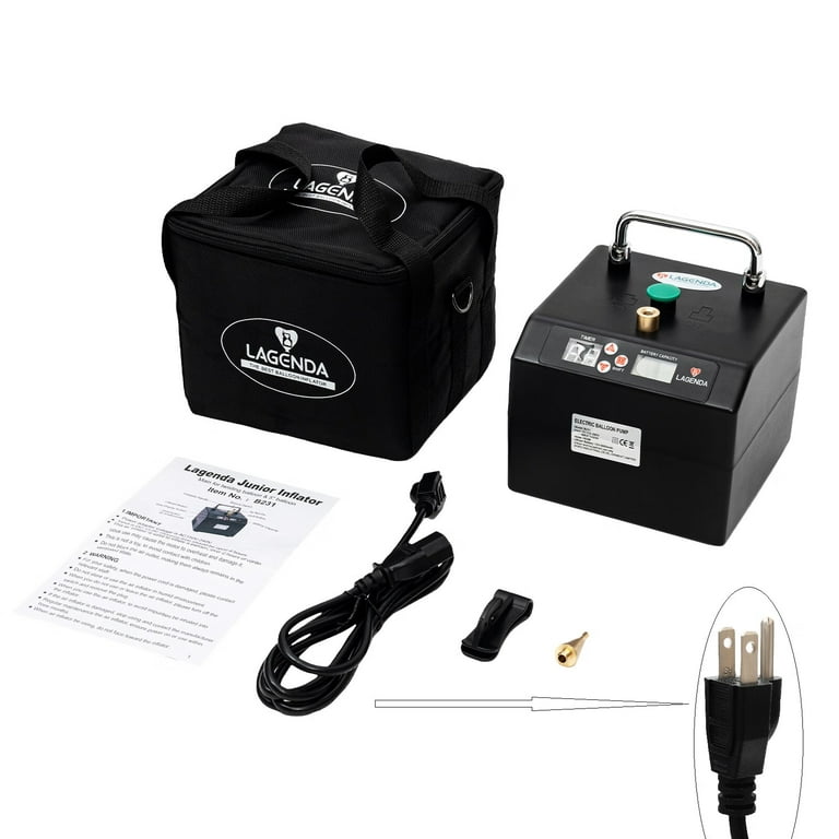 Anqidi Electric Air Balloon Pump B231 Lagenda Portable Air Inflator Blower with Timer for Party Christmas Decoration, Size: As Shown, Black