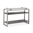 thumbnail image 2 of Bowery Hill Contemporary Rectangular Marble Sofa Table in White, 2 of 4
