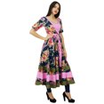 thumbnail image 2 of Bimba Ladies Floral Printed Cotton Kurta Indian Kurti Dress Drawstring Clothing, 2 of 7
