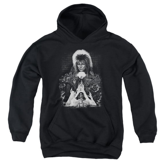Labyrinth Castle Youth Pullover Hoodie Sweatshirt Black