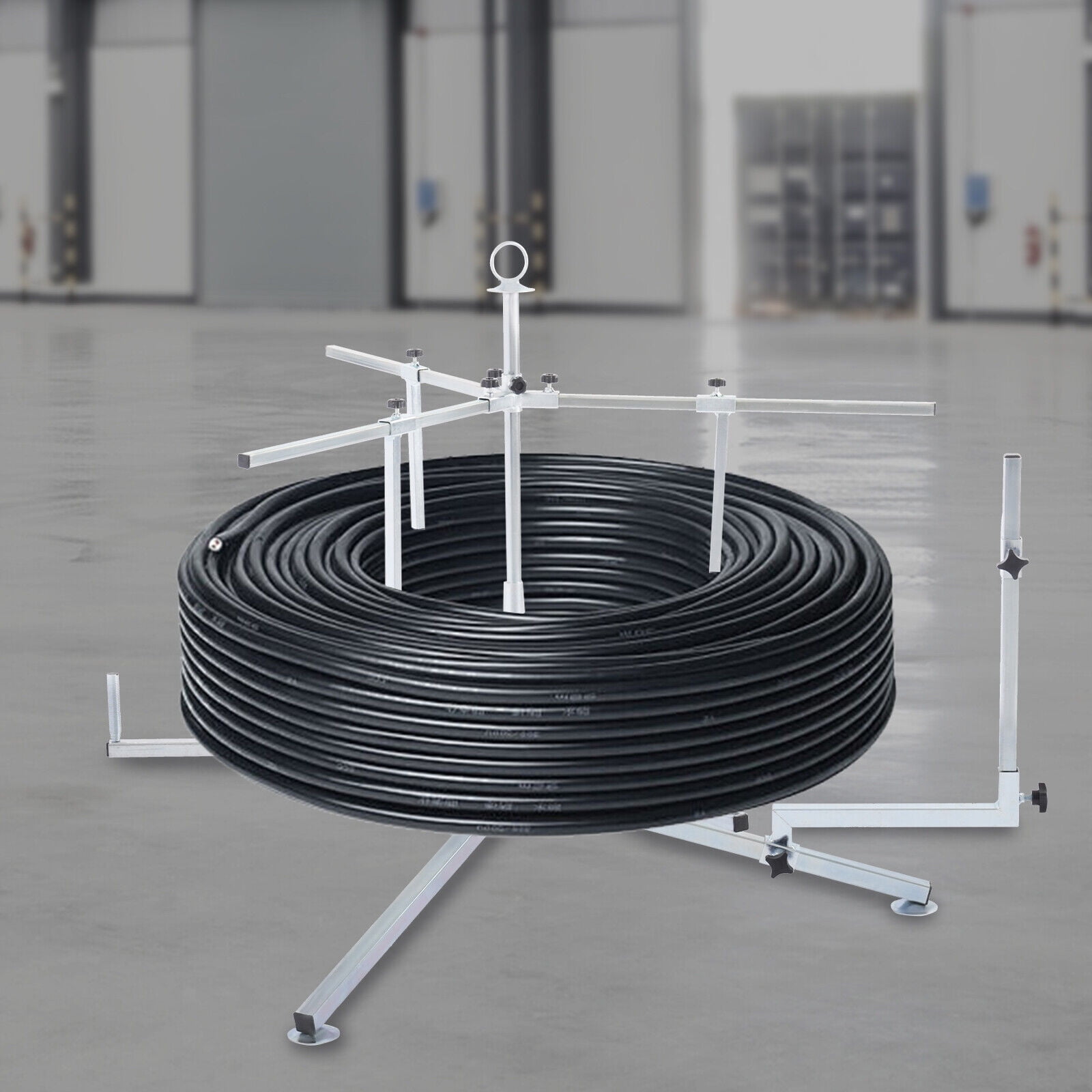 Miumaeov Portable Underfloor Heating Pipe Winder Pipe Reel Dispenser Free Standing 200kg/440.92lbs