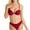 Red, variant on LLYWEY Padded Bras Seamless Bras Women Ladies Demi Cup Bra Style-1347 Women's Plus Convertible Bra Feature Adult Female Training Sports Bras Red 34B