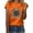 Orange, variant on LoyisViDion Women Clothing Women Casual Letter Printing Short Sleeves O-Neck Loose T-Shirt Blouse Tops Orange XL