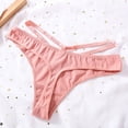 thumbnail image 3 of Gibobby Ropa interior sexy para mujer Tangas sin costuras para mujer Ropa interior Dama Cintura Tanga Tangas Color sólido(Rosa,M), 3 of 4