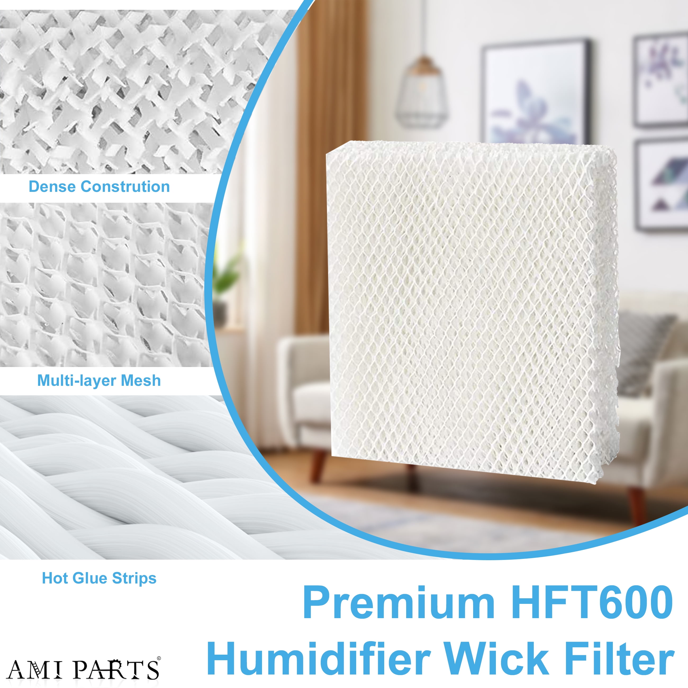 AMI PARTS Humidifier Replacement Wicking Filter HFT600 for Honeywell Filter T HFT600 / HFT600PDQ HEV615