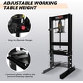 thumbnail image 3 of 6-Ton Hydraulic Shop Press, H-Frame Garage Floor Press with Built-in Relief Valve, Adjustable Work Table & Stamping Plates for Metal Bending, Straightening, and Bearing Installation, 3 of 6
