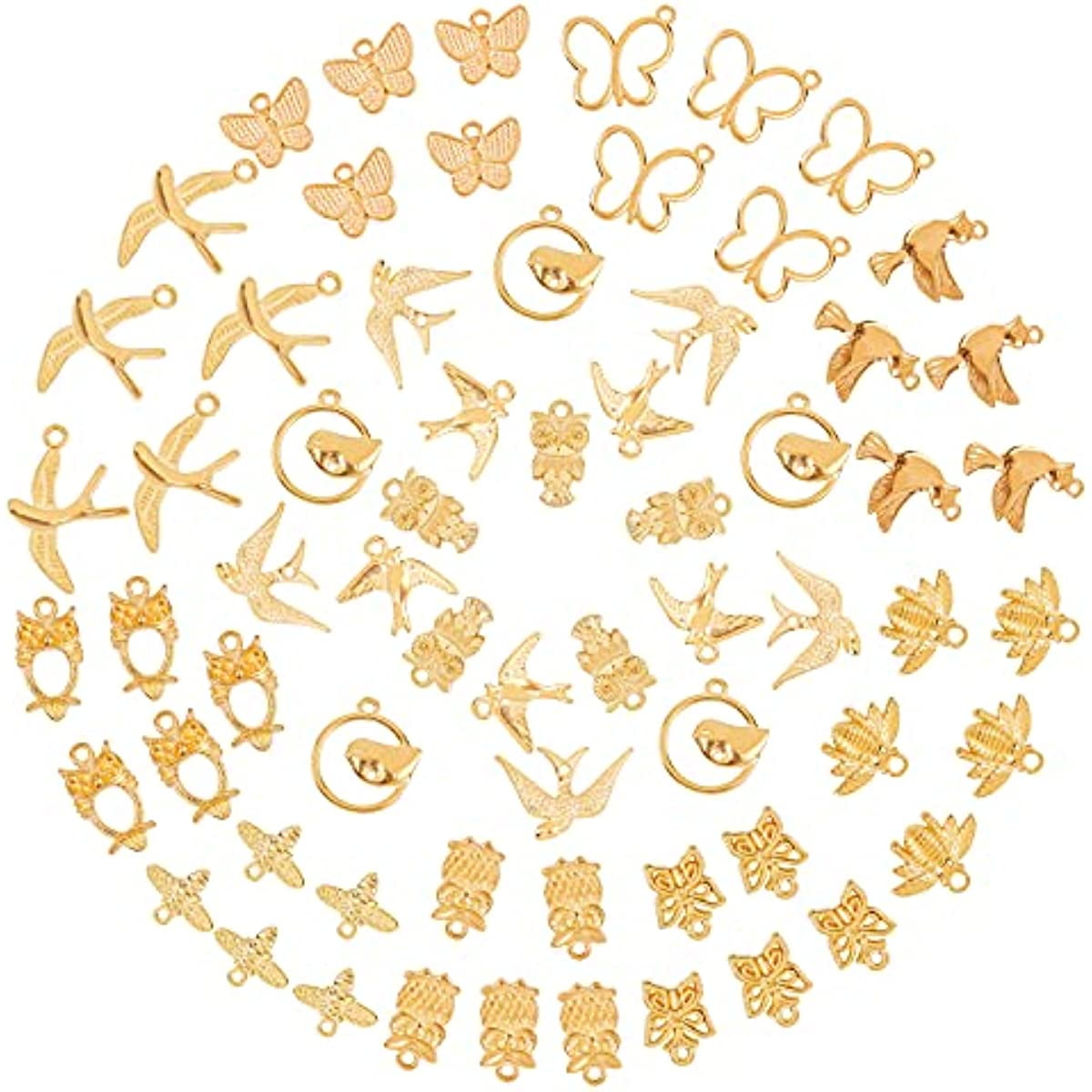 12pcs Gold Witchy Charm Set Wicca Charms Magic Charms Triple Goddess  Stainless Steel -  Norway