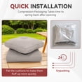 thumbnail image 3 of Patiobula Outdoor 4-Piece Deep Seat Cushion,24 x 22, Water Repellent, Fade Resistant, Deep Seat Bottom and Back Cushion for Chair, Sofa, and Couch,Beige, 3 of 8