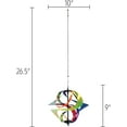 thumbnail image 6 of In the Breeze 2476 — Iridescent Rainbow Vortex Spinner — Mesmerizing and Colorful Hanging Wind Spinner, 6 of 6