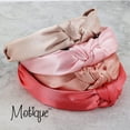 thumbnail image 4 of Motique Accessories Shiny Girls Satin Turban Knotted Headband - Rose Gold, 4 of 7