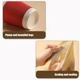 thumbnail image 5 of Disposable Paper Cups, 20 Pack Red Striped Coffee Cups, Corrugated Heat Insulated Hot Drink Cups, Eco-Friendly To-Go Cups, Party Supplies for Coffee, Tea, Beverages, 5 of 6