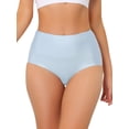 thumbnail image 1 of INSPIRE CHIC Women's Tummy Control Unlined Hipster Underwear High-Waisted Breathable Brief Light Blue M, 1 of 4