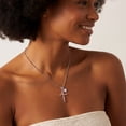 thumbnail image 2 of Beautlace 925 Sterling Silver 3-Way Cross Necklace for Women,Detachable Heart and October Birthstone Cross Double Pendant Necklace,Anniversary Birthday Jewelry Gift for Her Mom Wife Girlfriend, 2 of 10