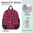 thumbnail image 5 of Black and Pink Leopard Print Backpack for School, Cute School Bag with Adjustable Shoulder Straps and Padded Back, 13.8"x11.4"x6", 5 of 5