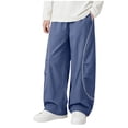 thumbnail image 7 of Mifsaly Boys Quick Dry Parachute Pants Kids Wide Leg Baggy Track Pant Lightweight Quick Dry Casual Outdoor Athletic Sportswear with Pockets, 7 of 7