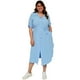 thumbnail image 1 of Vestido largo talla extra, modelo 1765 (Azul) azul 42 Roman Fashion Vestido extra 1765, 1 of 6