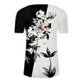 thumbnail image 4 of Endives Summer Short Sleeve Tops For Women 2025 Trendy Boho Floral Print Tunic Shirts V Neck Tshirt Casual Loose Blouse Womens Short Sleeve Tops, 4 of 5